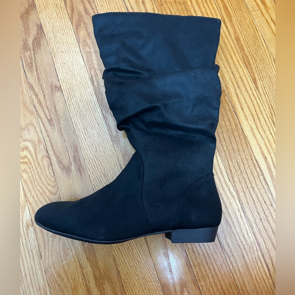 PAYLESS: high rise suede boot! SIZE 11W UNWORN IN ORIGINAL BOX!